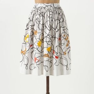 anthropologie maeve shape swirl skirt